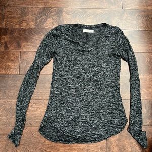 XS Marled Grey Abercrombie long sleeve tee shirt